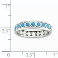 thumbnail image 4 of Sterling Silver Polished Blue Circles Enameled Ring, 4 of 7