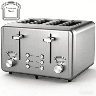 Sunbeam Extra Wide Slot Toaster, 4-Slice, Black, 7 Shade Settings