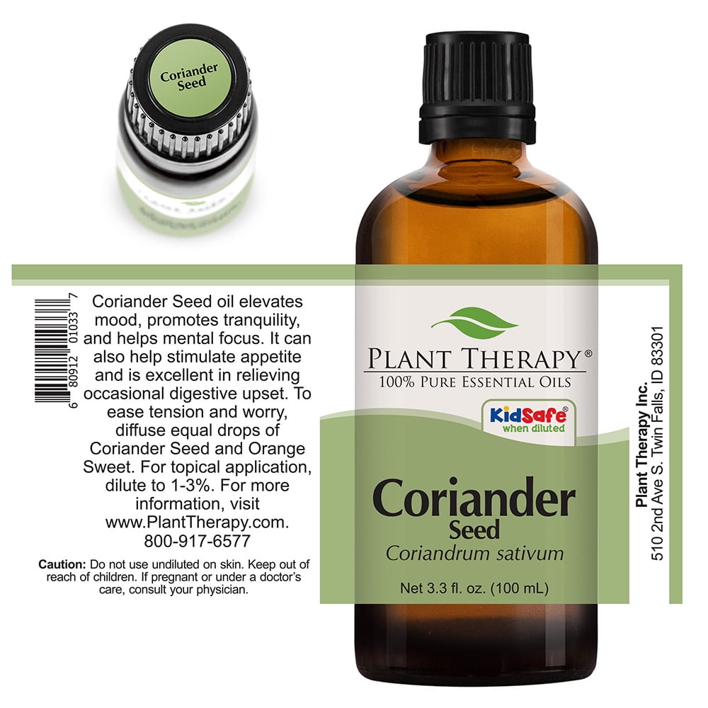 Plant Therapy Coriander Seed Essential Oil 100 mL (3.3 oz) 100% Pure, Undiluted