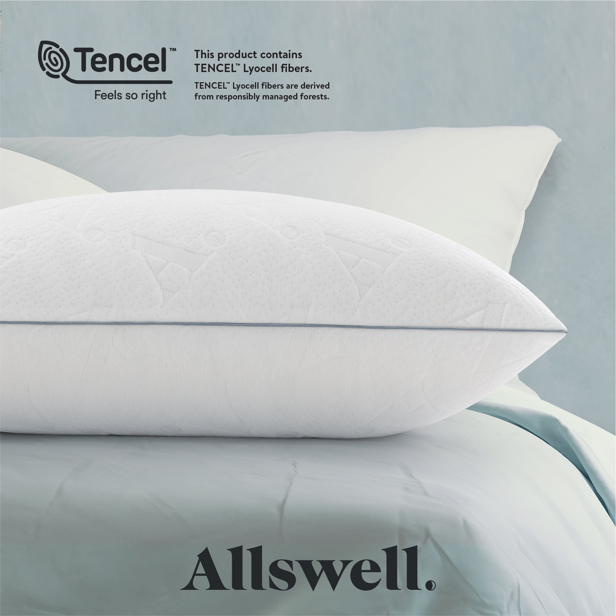 Allswell Memory Foam Posture Support, Antimicrobial Cover Ultimate Sleeper  Pillow, Grey