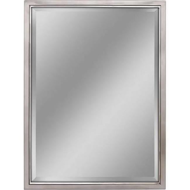 40 x 30 in. Classic Metal Framed Wall Mirror Brush Nickle & Chrome