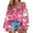 Hot Pink, variant on Women Summer Off Shoulder Shirt Floral Print Casual Long Sleeve Off Shoulder V Neck Tops Retro Ethnic Style Loose Blouse Features: Apparel Shirt Summer Tops for Women Casual Shirt Light Top Small