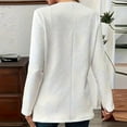 thumbnail image 6 of jtjvou Women’s Open Front Herringbone Blazer-Business Casual Long Sleeve Work Jacket with Full Lining and Padded Shoulders White XXXXL, 6 of 6