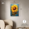 thumbnail image 5 of Impressionist Sunflower Canvas Sunflower Art Prints by Art Remedy, Silver Frame, 20" x 30", 5 of 7