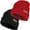 Black & Red, variant on EINSKEY Knit Cuffed Lined Beanie, 2-Pack Skull Cap Beanie Stocking Hats For Men Fall Winter - Black Grey