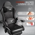 thumbnail image 4 of Auxe Gaxe Gaming Chairs for Adults with Footrest,Ergonomic PU Leather PC Gaming Chair,High Back Reclining Computer Desk Chair with Lumbar Support and Headrest, 4 of 9