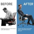 thumbnail image 4 of Memory Foam Seat Cushion,Office Chair Cushion with Lumbar Support for Back Pressure Relief, Car Seat Cushion with Adjustable Strap,Sciatica Pad Cushions for Car,Truck, Desk,Gaming Chair, 4 of 7
