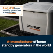 Generac 10kW Home Standby Generator with 16C Transfer Switch, Cellular Connectivity, Easy to Use, Whole House Power Backup, Smart Outage Solution