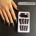 thumbnail image 4 of 1 Set French Tip Press on Nails Tool Toe Files Coffin False Toe Files Glittery Stick Full Cover Ballet Style Beauty Tool DIY Decorations Type 7, 4 of 6