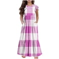 thumbnail image 2 of LOVZFMLL Robe Sans Manches à la Mode pour Enfants Robe d'Été Décontractée à Col Rond pour Filles, 2 of 7