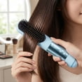 thumbnail image 4 of Cordless Hair Straightener Brush with Cool Air, 5-in-1 Portable Ionic Frizz-Free Straightening Brush, Rechargeable Touch Up On-the-Go Brush, Fast Heating, LED Display, Anti-Scald for Women Travel, 4 of 6