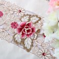 thumbnail image 2 of Vintage Flower Embroidery Tassel Table Runner Mat Cloth Decor White Leaf, 2 of 8