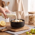 thumbnail image 2 of Vesteel Ceramic Bowls Set of 6, 18oz Stoneware Soup Bowls for Home Kitchen, Porcelain Bowl for Soup Pasta Salad Oatmeal, Microwave, Dishwasher and Freezer Safe, Matte Black, 2 of 8