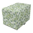 thumbnail image 1 of Botanical Dog Crate Cover, Floral Summer Foliage Areca Palm Leaf Tropical Plants Modern Art Deco, Easy to Use Pet Kennel Cover Small Dogs Puppies Kittens, 7 Sizes, Pistachio Green White, by Ambesonne, 1 of 6