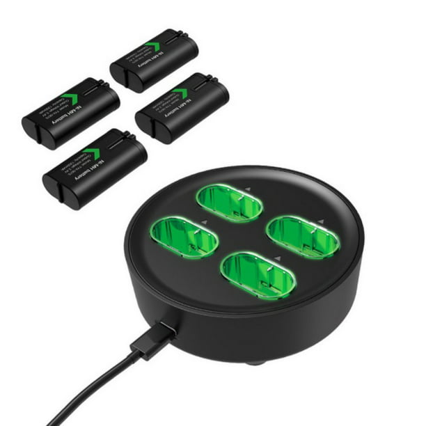 droom Voorstad Rommelig Charger Station for Xbox One Controller Battery Pack with 4x1200mAh USB C  Rechargeable Batteries for Xbox Series X/S/Xbox One, Battery Pack for  Wireless Xbox One X/One S/One Elite Controllers - Walmart.com