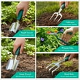 thumbnail image 2 of Garden Tool Set 11-Piece Heavy-Duty Aluminum Hand Tools with Tote Bag Ergonomic Handles Rust-Proof Starter Kit Gardening Essentials, 2 of 4