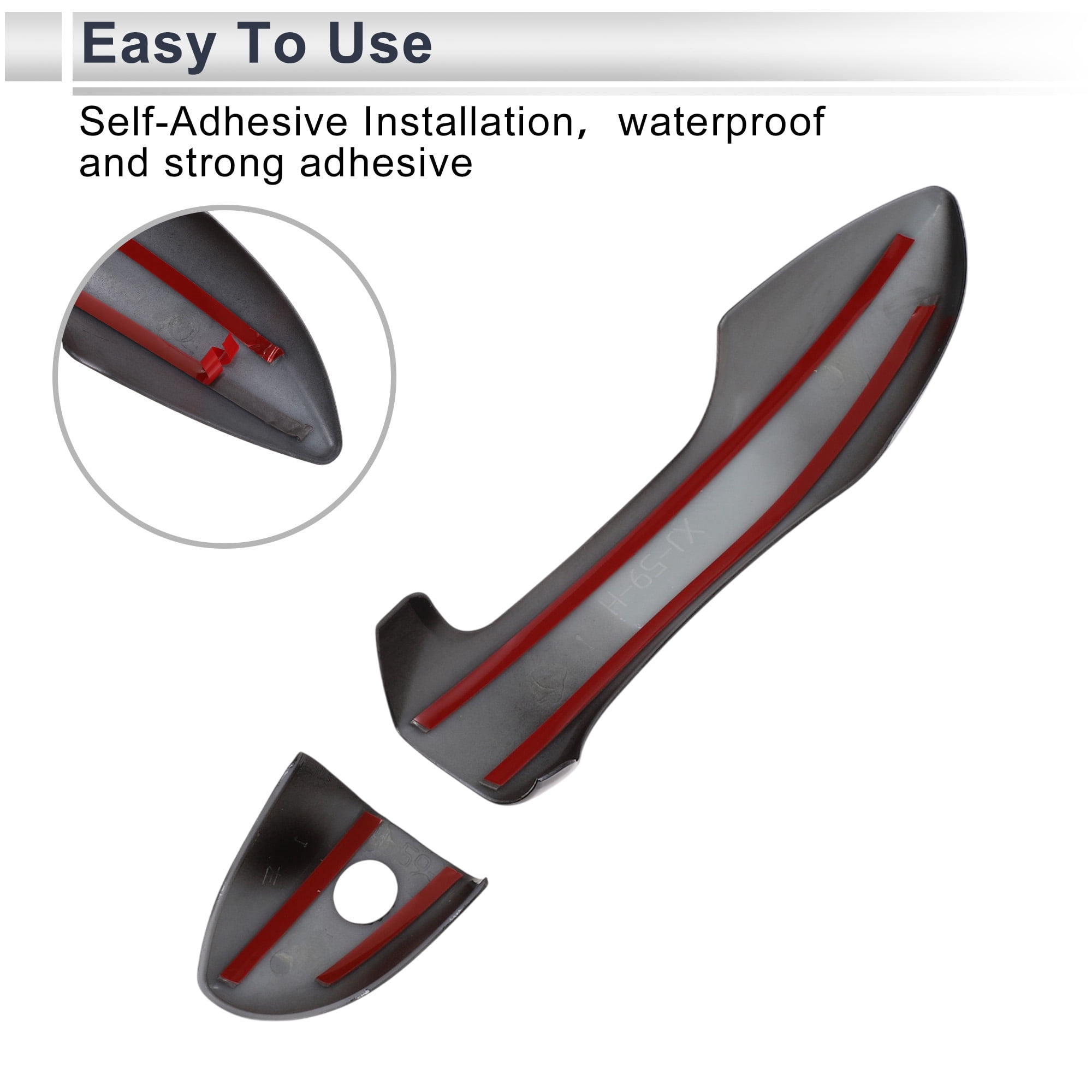 Unique Bargains Door Handle Cover Trim Black for Toyota Corolla 2014-2018