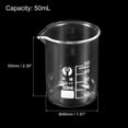 thumbnail image 2 of Unique Bargains 3Pack 50ml Low Form Glass Beaker, 3.3 Borosilicate Glass Graduated Measuring Cups with Spout, 2 of 5