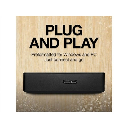 Seagate - 2TB External USB 3.0 Portable Hard Drive with Rescue Data Recovery Services - Black