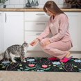 thumbnail image 3 of Pioneer Flower Floral Print Pattern Kitchen Rugs Sets Of 2,Anti Fatigue Kitchen Mat Rugs Non Slip Washable,Decorative Kitchen Floor Mats for Kitchen,Sink,Laundry,17"x30"+17"x47", 3 of 7