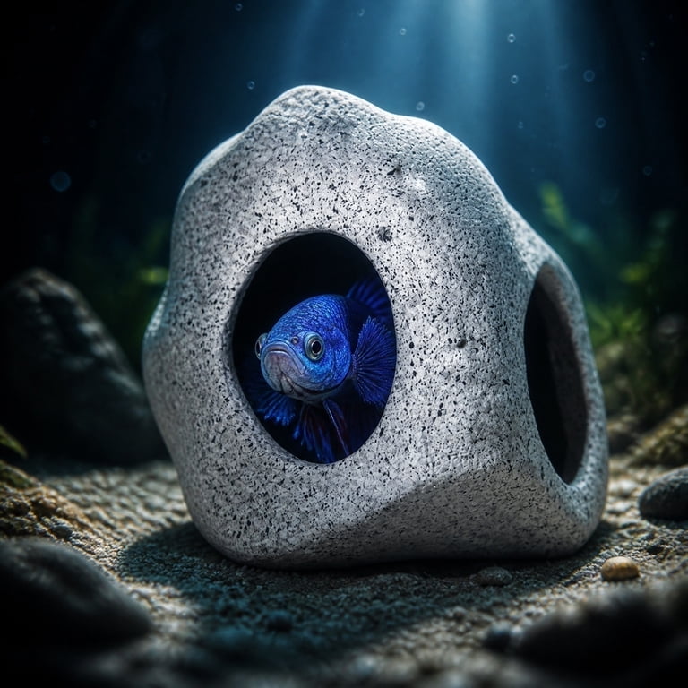 fish tank accessories for fish to play Aquarium Decorations Set, Decor with Artificial Plants and Resin Ornaments, Betta Tank Small Tanks, Soft Safe Plastic Plants with Hideout Cave Dcor(Ornaments set #2) hiding spots SpringSmart Aquarium Hideaway Rock Cave