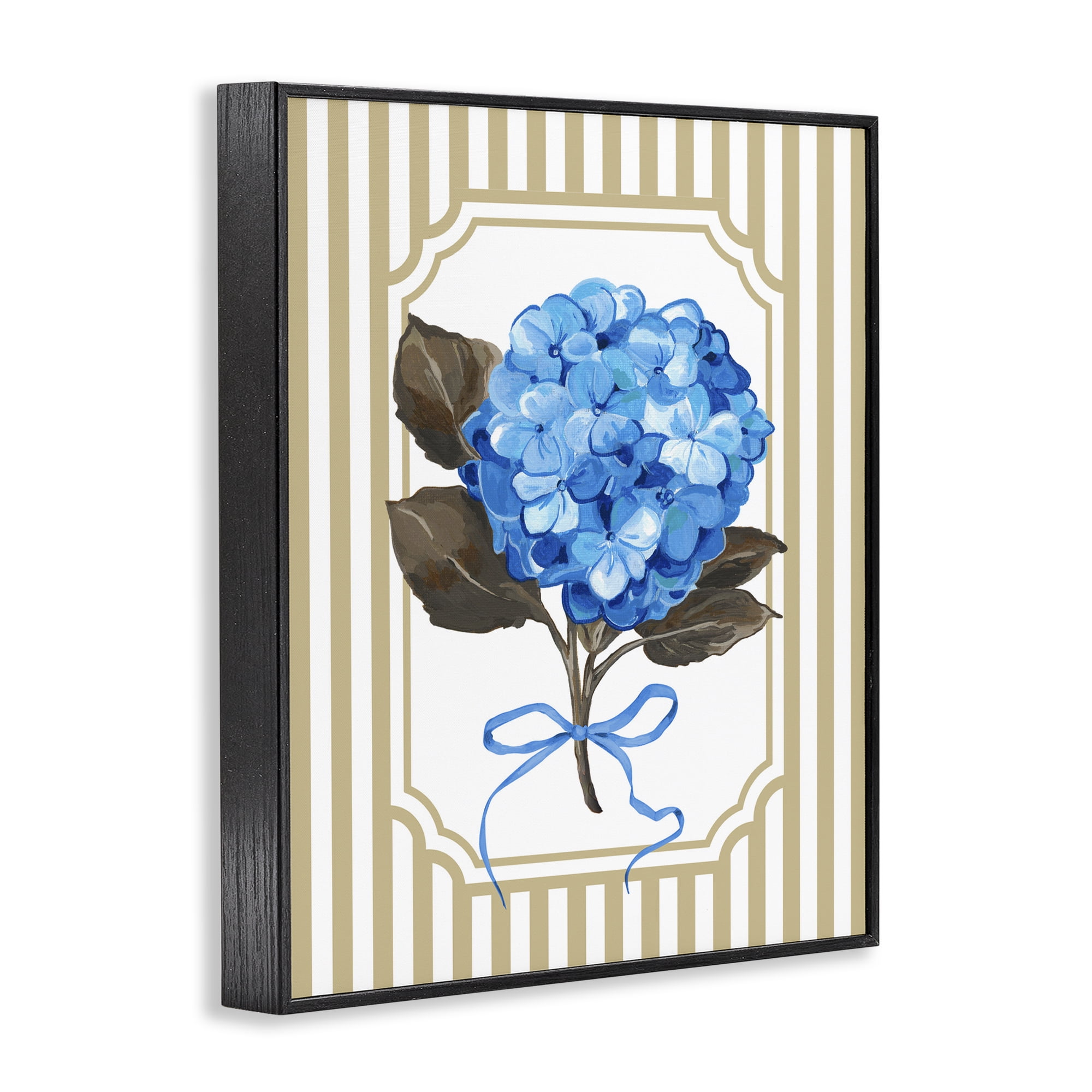 Hydrangea Bundle with Bow Black Framed Giclee Art, design by Adonna Ebrahimi