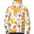 thumbnail image 7 of Cauagu Honey Bee Set for Men's Pullover Hooded Sweatshirt Athletic Casual Hoodie Aautumn Hoodie Sweatshirt for Men Pullover Casual Hooded Sweatshirt-Small, 7 of 7