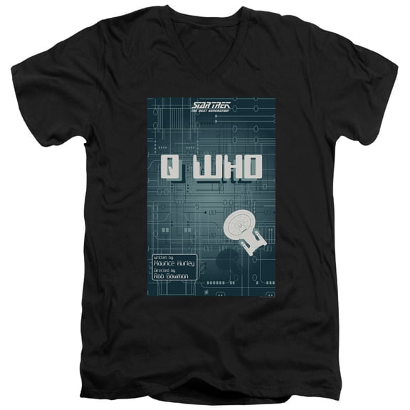 Star Trek - Tng Season 2 Episode 16 - Slim Fit V Neck Shirt - Large