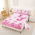 thumbnail image 2 of Erosebridal Girly Pink Bow-tie Bed Sheets, Monogrammed J King Sheets, 4-Piece, 2 of 5
