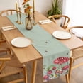 thumbnail image 3 of Mushroom Table Runner - 90 Inch Long, Kitchen Dining Table Runner Dresser Scarves, Sage Green Butterfly Moon Eucalyptus Leaf Farmhouse Decor for Coffee Tables Wedding Party Banquet, 3 of 8