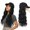 B-1B, variant on Baseball Cap Wig 20in Long Natural Wave Hair Extensions With Hat Heat Resistant Synthetic Adjustable Wig Black cap wigs for Women Girls