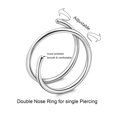 thumbnail image 2 of ONESING 10 Pcs 20G Double Hoop Nose Ring for Single Piercing Nose Rings Hoops Double Nose Rings for Women Nose Ring Hoop for Women Nose Piercing Jewelry, 2 of 5