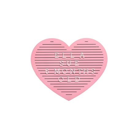 UPC: 0698904831068 | Pearhead Pink Heart Shaped Wooden Letterboard Set  Baby Girl Keepsake Photo Prop
