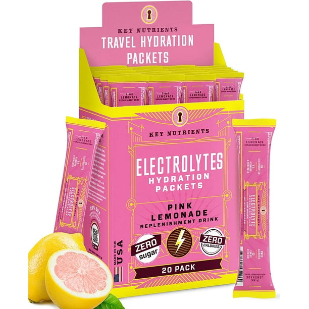 Key Nutrients Electrolytes Powder Fresh Pink Lemonade Electrolyte