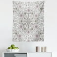 thumbnail image 1 of Ethnic Tapestry, Vintage Abstract Flower Swirls Leaves Doily Style Pastel, Fabric Wall Hanging Decor for Bedroom Living Room Dorm, 5 Sizes, Pale Pink Pale Grey, by Ambesonne, 1 of 1