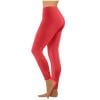 Oiangi Womens Plus Size Leggings Stretch Gym Yoga Pants Elastic High Waist Skinny Workout Bottoms with Scrunch Hem Red
