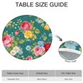 thumbnail image 6 of Pioneer Flower Floral Print Pattern Round Fitted Tablecloth with Elastic Edge,Dining Table Cover Waterproof,Outdoor Round Tablecloth for Camping,Dining,Indoor and Outdoor, 6 of 7