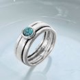 thumbnail image 6 of SmartBy Three Layers Simple Statement Vintage Ring Ethnic Style Turquoise Lady Ring Jewelry Accessaries, 6 of 8