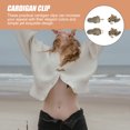 thumbnail image 2 of 2pcs Metal Sweater Clips Cardigan Fasteners Shawl Clasp Brooch for Women, 2 of 8