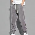 thumbnail image 6 of ZORYEVY Running Mens Pants Fall Plus Size Workout Athletic Joggers Trousers for Men Solid with Pockets Breathable Elastic Waist Drawstring Pants, 6 of 6