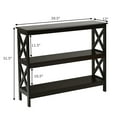 thumbnail image 3 of Costway Table Console à 3 Niveaux Étagère à Design en X Table d'Appoint de Sofa avec Tablette Espresso, 3 of 9