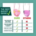 thumbnail image 7 of Squirrel Products High Back Full Bucket Toddler Swing Seat 3.0 with Finger Grip, Plastic Coated Chains and Carabiners for Easy Install - Pink, 7 of 7