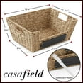 thumbnail image 3 of Casafield (Set of 2) Seagrass Pantry Baskets with Handles and Chalkboard Labels, Wide Woven Storage Baskets for Kitchen Shelves, 3 of 7