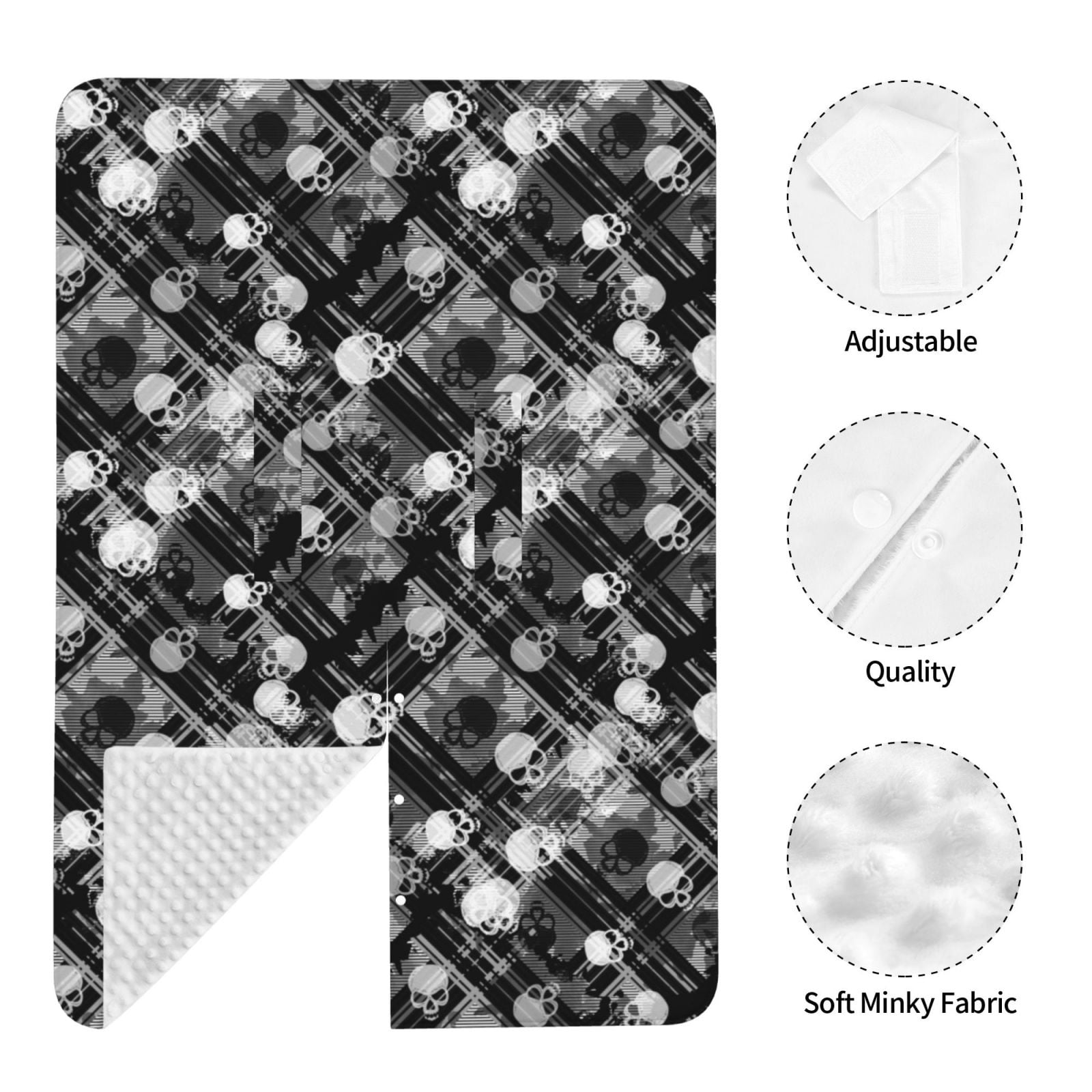 Car Seat Cover Baby - black and white Skulls Breathable Infant Car Seat Cover for Baby Carseat, Lightweight Comfort Baby Essentials Must Haves Newborn Stuff for Girl Boy
