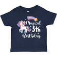 thumbnail image 3 of Inktastic Magical 5th Birthday Rainbow Unicorn with Star Boys or Girls Toddler T-Shirt, 3 of 5