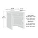 thumbnail image 3 of Mesa auxiliar con almacenamiento para robot aspirador Sauder Homeplus, para salón y dormitorio, en blanco suave, 3 of 5