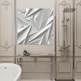 thumbnail image 4 of Wall Art Prints, Grey Geometric Framed Canvas Prints for Bedroom Living Room Bathroom Office, Modern 3D Relief Abstract Minimalist Gallery Wrap Wall Art Poster for Gifts Home Decor 20"x20", 4 of 9