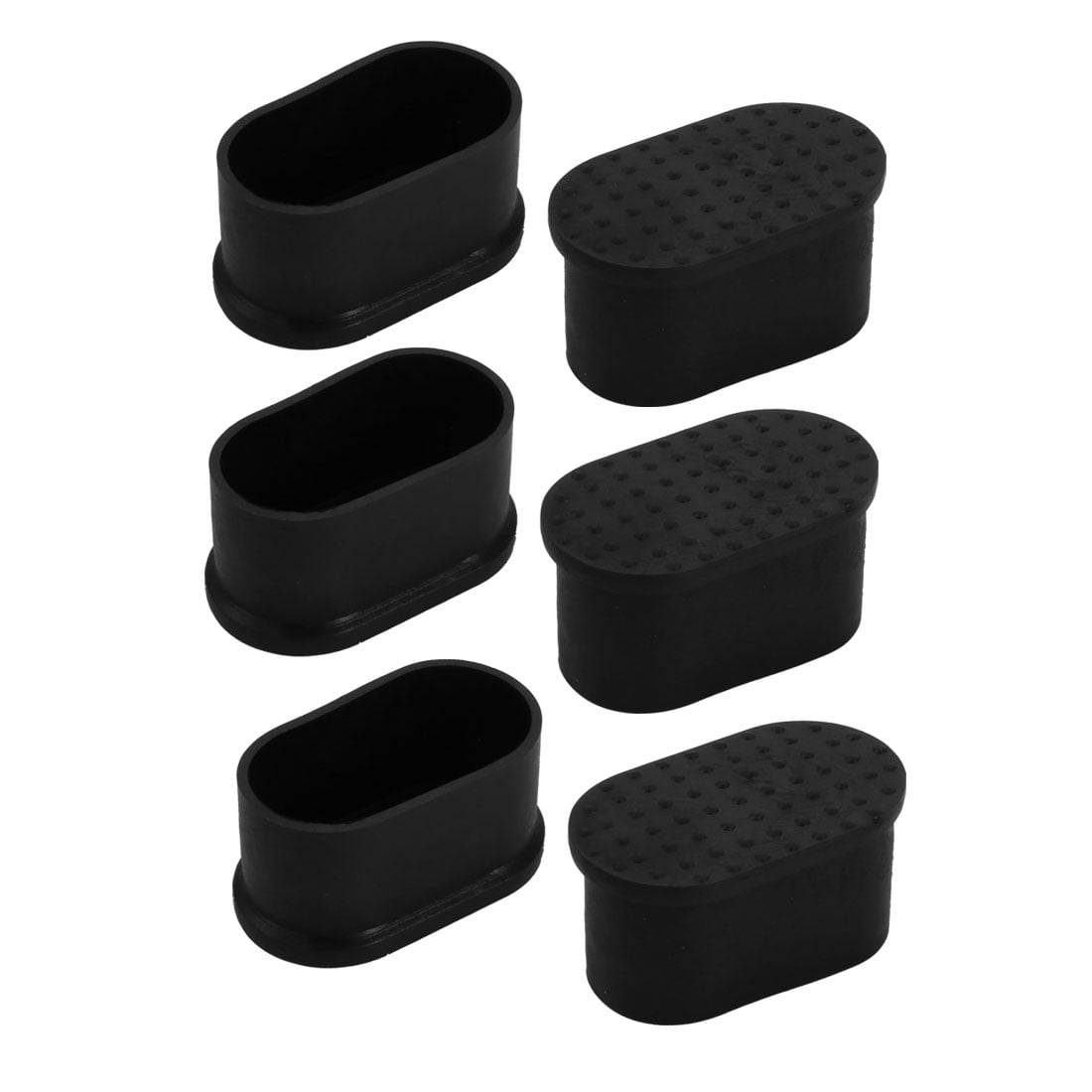 Unique Bargains 6pcs Furniture Desk Chair Foot Oval Rubber Tip Cap Fit