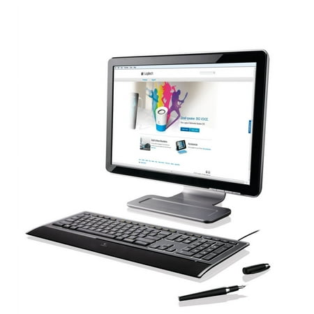 Logitech - K740 Full-size Wired Scissor Illuminated Keyboard - Black