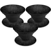 MightySkins POSOCK-Black Leather Skin Decal Wrap for Sticker - Black Leather - Pack of 3